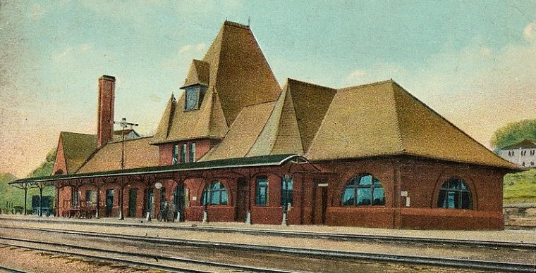 Depot Postcard from Early 1900s